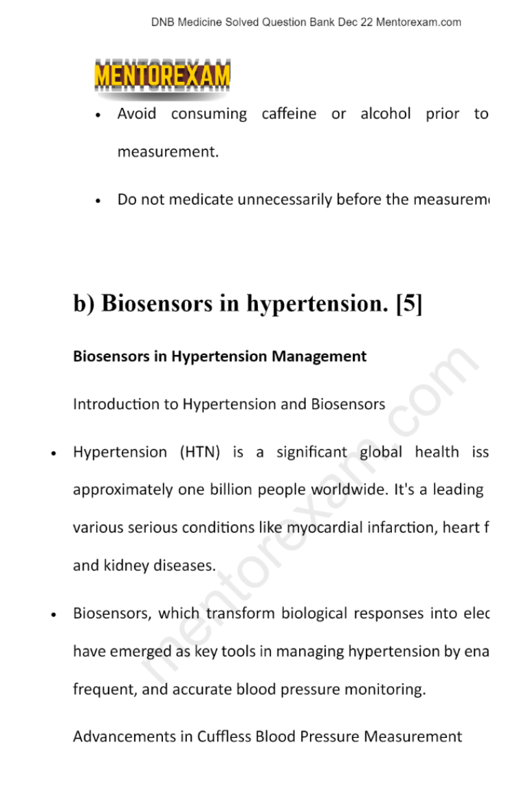 DNB MD Medicine Solved Question Papers