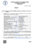 NBEMS DNB Natboard FET NEET SS exam schedule 2024