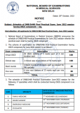 DNB 2022 dec practical exam OSCE dates announced