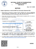 Applications open DNB Final theory exam Dec 2025
