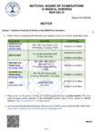NBEMS Tentative Exam dates announced 2025